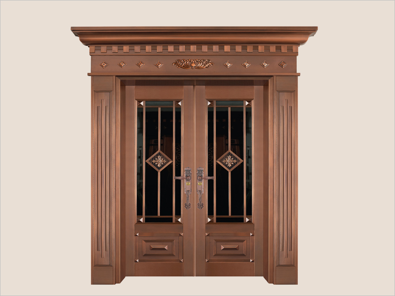 別墅玻璃銅門(mén)