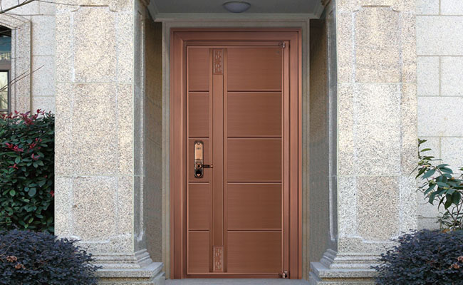 高檔單開(kāi)銅門(mén)